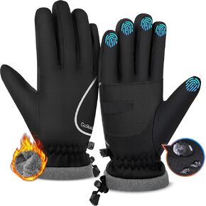 Winter Gloves for Women Men, Waterproof and Warm, Sensitive Touch Gloves for Cycling Running Working Outdoor Activities, Black in Kuwait