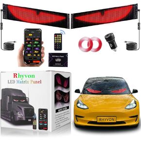 2PCS Devil Eyes Light for Cars，Led Eyes for Car Windshield，Programmable Led Sign，Controlled by a Remote Control and a Bluetooth APP，Suitable for Cars, SUVs & Trucks. in Saudi Arabia