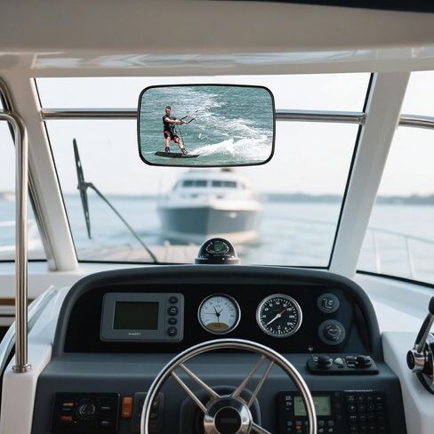 universal rear view mirror，boat mirror rear view，Suitable for water skis, pontoon boats, water skiing, as well as tractors and forklifts, golf cart mirrors，UTV， Various outdoor scenes in Saudi Arabia