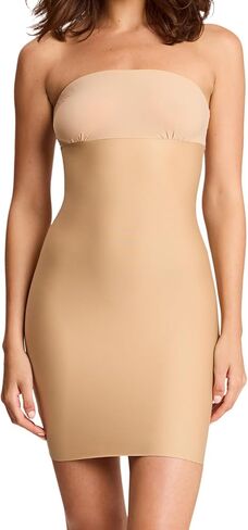 commando Two-Faced Tech Control Strapless Slip | Strapless Shapewear with Light-to-Moderate Compression | Seamless Finish | Beige, XL in Saudi Arabia