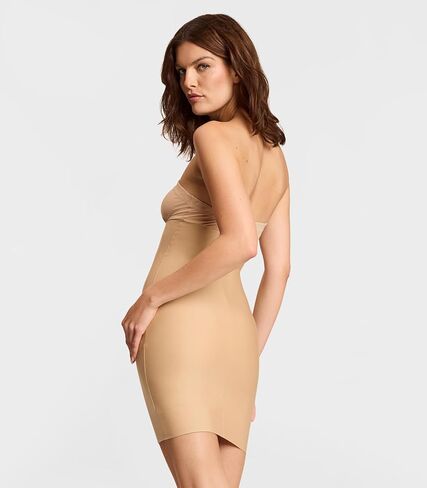 commando Two-Faced Tech Control Strapless Slip | Strapless Shapewear with Light-to-Moderate Compression | Seamless Finish | Beige, XL in Saudi Arabia
