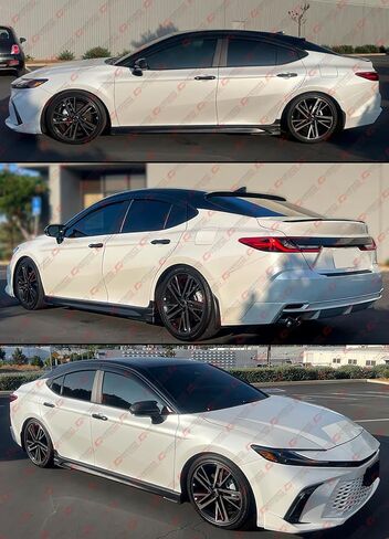 وصلة تنورة جانبية إضافية باللون الأسود غير اللامع من طراز TR متوافقة مع 2025-2026 Toyota Camry in Kuwait