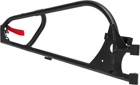 إطار الباب العلوي من جانب الركاب متوافق مع Can-Am Maverick X3 XRS X3 RS RR 2017-2024، استبدال إطار الباب الأمامي الأيمن من الألومنيوم، أسود مطلي بالمسحوق (موديلات 2 و4 أبواب) in Kuwait