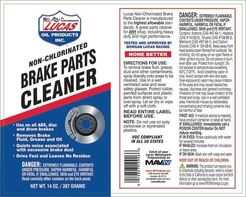 Lucas Oil 10906 Non-Chlorinated Brake Parts Cleaner - 14 Ounce (Pack of 12) in Saudi Arabia