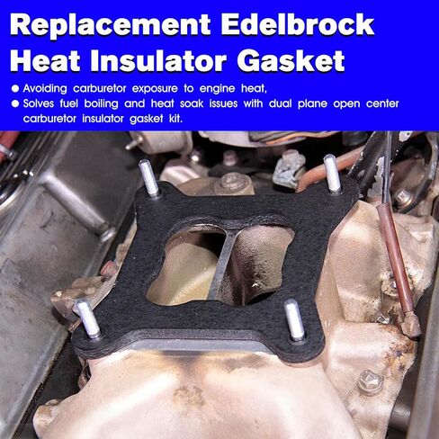 حشية مكربن ​​المحرك 9265 لحشايا عازل الحرارة لمشعب السحب من Edelbrock المتوافقة مع حشية المكربن ​​Holley 4150 - فاصل الكربوهيدرات المربع in Kuwait