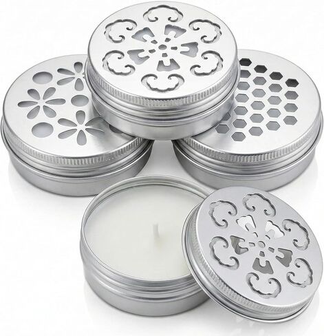 3PCS 2OZ Scent Beads Container Empty Metal Tins with Lids Small Air Freshener Containers Tin Jar Cans for Baking Soda Storage Can Holders for Travel Candle or Sample Use (60ml Aluminum Jars) in Saudi Arabia
