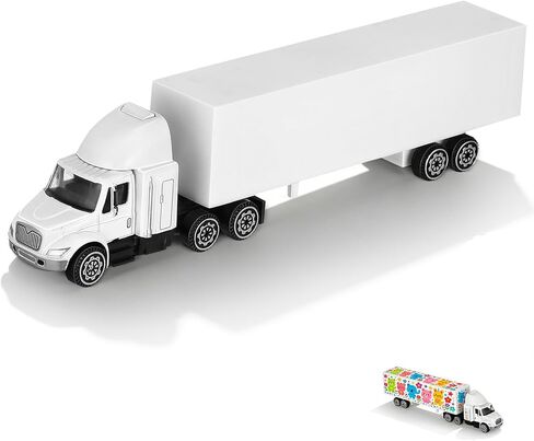 Mini Alloy Truck Model Small Container Semi Trailer Truck with Detachable Cargo Container Retro Desktop Decoration Vintage Craft for Office Bedroom Display in Saudi Arabia