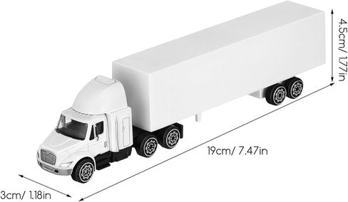 Mini Alloy Truck Model Small Container Semi Trailer Truck with Detachable Cargo Container Retro Desktop Decoration Vintage Craft for Office Bedroom Display in Saudi Arabia