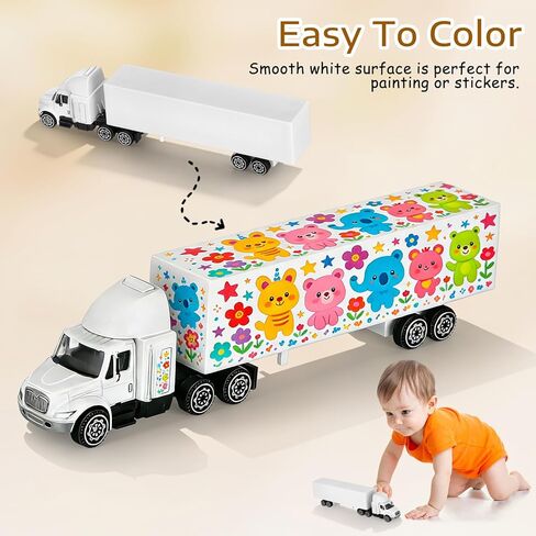 Mini Alloy Truck Model Small Container Semi Trailer Truck with Detachable Cargo Container Retro Desktop Decoration Vintage Craft for Office Bedroom Display in Saudi Arabia