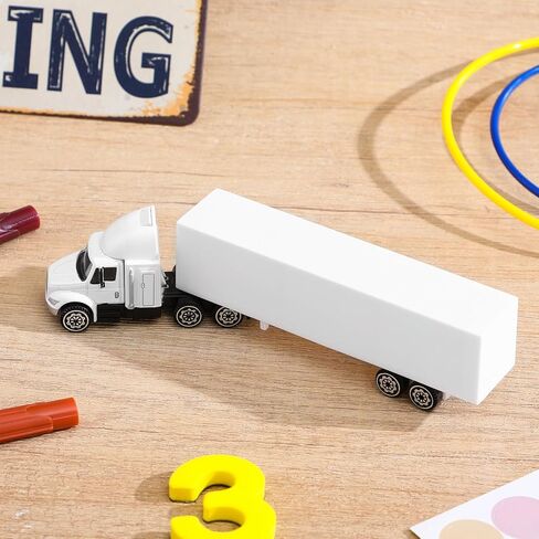 Mini Alloy Truck Model Small Container Semi Trailer Truck with Detachable Cargo Container Retro Desktop Decoration Vintage Craft for Office Bedroom Display in Saudi Arabia