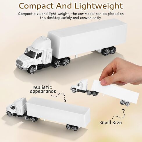 Mini Alloy Truck Model Small Container Semi Trailer Truck with Detachable Cargo Container Retro Desktop Decoration Vintage Craft for Office Bedroom Display in Saudi Arabia