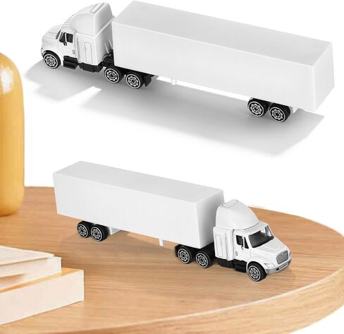 Mini Alloy Truck Model Small Container Semi Trailer Truck with Detachable Cargo Container Retro Desktop Decoration Vintage Craft for Office Bedroom Display in Saudi Arabia