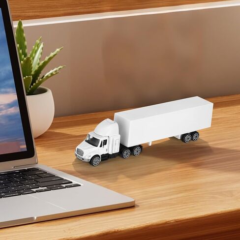 Mini Alloy Truck Model Small Container Semi Trailer Truck with Detachable Cargo Container Retro Desktop Decoration Vintage Craft for Office Bedroom Display in Saudi Arabia