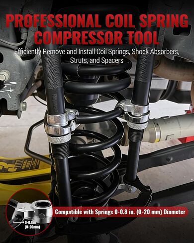 Spring Compressor Tool, Coil Spring Compressor Tool and Strut Spring Compressor Tool Set with Safety Jaws for Macpherson Struts, Max Load 2645LB in Saudi Arabia