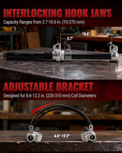 Spring Compressor Tool, Coil Spring Compressor Tool and Strut Spring Compressor Tool Set with Safety Jaws for Macpherson Struts, Max Load 2645LB in Saudi Arabia