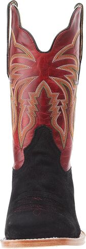 Men's Black Boar 11in Barn Red Cowhide Top Square Toe Boot in Saudi Arabia