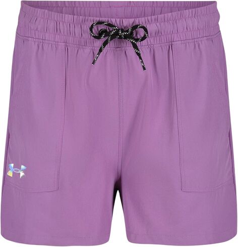 شورت منسوج نشط للفتيات من Under Armour، قماش مطاطي في 4 اتجاهات ماص للرطوبة، مجموعة للاستخدام الخارجي in Kuwait