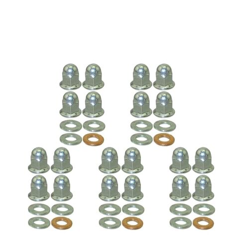 7mm Engine Head Stud Acorn Nut Set 4-Pack Compatible with Automotive Motorcycle Parts 125cc 140cc Pit Dirt Bike ATV Quad(5 Sets) in Saudi Arabia