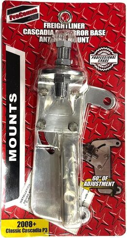 Procomm PC-A50-02 Cascadia Truck Antenna Mirror Mount; Adjustable Angle Bracket JBC910H and S0239 Stud; for Freightliner Cascadia Trucks 2008+ P3, 5-Gauge Aircraft Aluminum Construction in Saudi Arabia