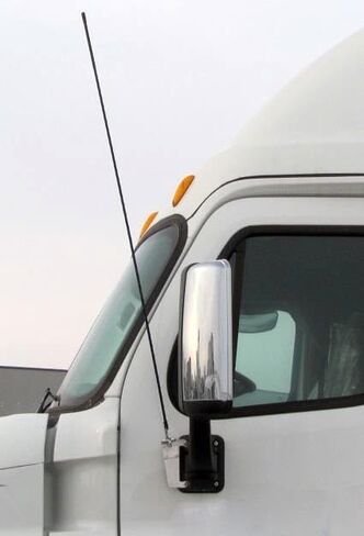 Procomm PC-A50-02 Cascadia Truck Antenna Mirror Mount; Adjustable Angle Bracket JBC910H and S0239 Stud; for Freightliner Cascadia Trucks 2008+ P3, 5-Gauge Aircraft Aluminum Construction in Saudi Arabia