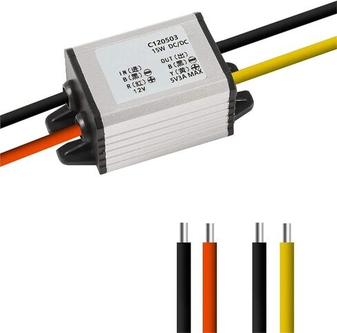 1pcs 12V to 5V DC Converter Car Power Voltage DC 8-35V 12V24VStep Down to DC 5V 3A 15W Voltage Regulator Buck Converter in Saudi Arabia