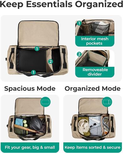BAGSMART 83L Foldable Travel Bag, Large Duffle Bag for Travel, Duffel Luggage Bag for Sport College Camping, Water Resistant, Black in Kuwait