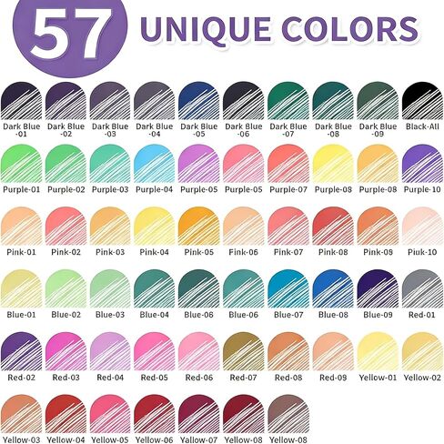 6 Pack Multicolor Pens, 10-in-1 Colored Ballpoint Pen, 57 Colors, 0.8mm Fine Point Smooth Writing, Retractable Ballpoint Pens for Office School in Saudi Arabia