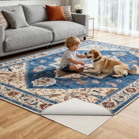 Songrey Non-Slip Rug Pad, Extra Thick Carpet Pads for Hard Surfaces, Prevents Sliding and Secures Rugs（2.5x8 FT） in Saudi Arabia