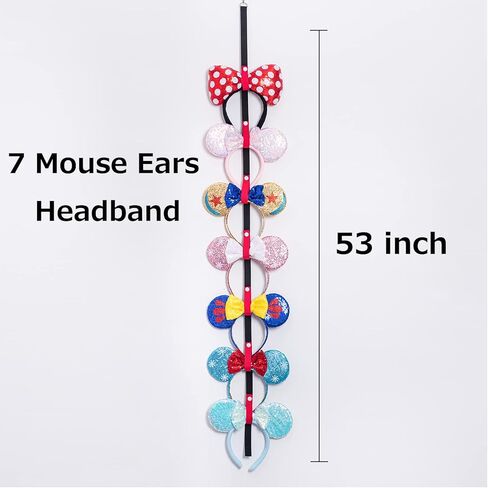 3 Pcs Mouse Ears Headband Holder Hanging Headband Organizer Bow Headpiece Hair Accessories Vertical Headband Holder Wall Display Decor in Saudi Arabia