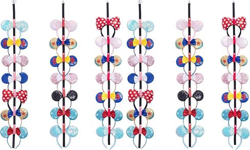 3 Pcs Mouse Ears Headband Holder Hanging Headband Organizer Bow Headpiece Hair Accessories Vertical Headband Holder Wall Display Decor in Saudi Arabia