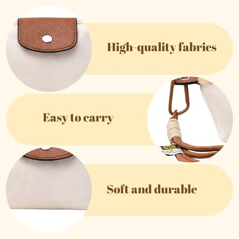 قطعتان من حقيبة الزلابية الصغيرة، محفظة صغيرة للعملات المعدنية مناسبة لمحفظة التغيير اللطيفة للسيدات مع سحاب وسلسلة مفاتيح للسفر والتخزين in Kuwait