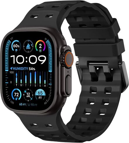 Adorve متوافق مع Apple Watch Ultra 3/2/1 الفرقة 49 مم للرجال - Ocean Sport Strap Brugged Rugged Waterproof Plans for Iwatch Series 11 10 9 8 7 6 5 4 3 2 1 SE 46mm 44mm 42mm 42mm in Kuwait