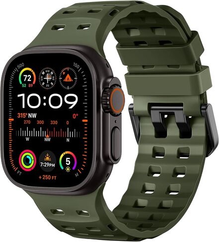 Adorve متوافق مع Apple Watch Ultra 3/2/1 الفرقة 49 مم للرجال - Ocean Sport Strap Brugged Rugged Waterproof Plans for Iwatch Series 11 10 9 8 7 6 5 4 3 2 1 SE 46mm 44mm 42mm 42mm in Kuwait