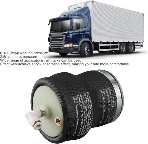 Pissente Truck Seat Air Spring Bag 362 PSI, Heavy Duty Air Suspension for Semi Trucks, Shock Absorption Rubber Metal Design, Comfortable Driving, in Saudi Arabia