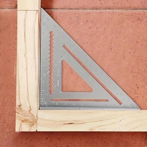 7 Inch Aluminum Triangle Ruler 90 Degree Carpenter Square Heavy Duty Woodworking Measuring Tool in Saudi Arabia