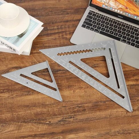 7 Inch Aluminum Triangle Ruler 90 Degree Carpenter Square Heavy Duty Woodworking Measuring Tool in Saudi Arabia