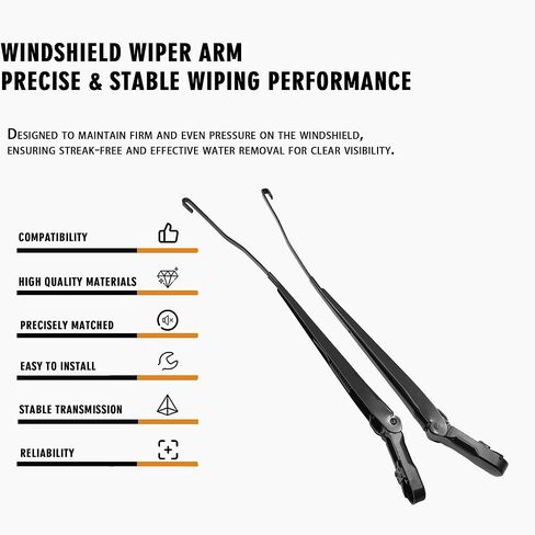 1 Pair Windshield Wiper Arm Compatible with Ford 1999-2007 Ford F250 F350 F450 F550 Super Duty 2000-2005 Excursion Replace OE 42647 42648 F81Z17527AA F81Z17526AA in Saudi Arabia
