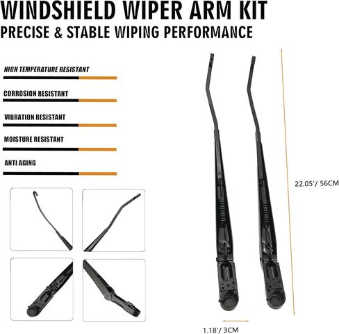 1 Pair Windshield Wiper Arm Compatible with Ford 1999-2007 Ford F250 F350 F450 F550 Super Duty 2000-2005 Excursion Replace OE 42647 42648 F81Z17527AA F81Z17526AA in Saudi Arabia