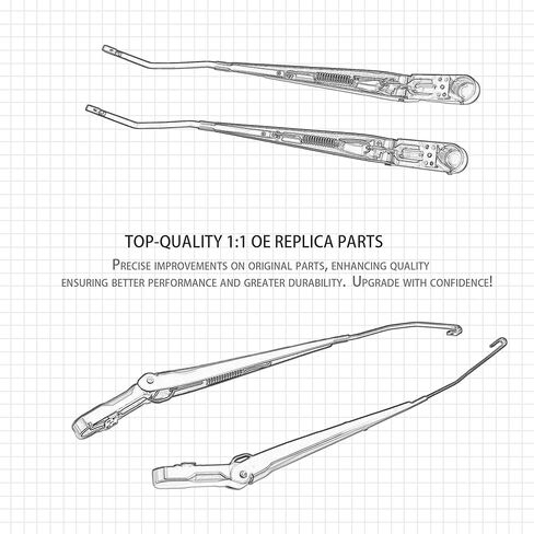 1 Pair Windshield Wiper Arm Compatible with Ford 1999-2007 Ford F250 F350 F450 F550 Super Duty 2000-2005 Excursion Replace OE 42647 42648 F81Z17527AA F81Z17526AA in Saudi Arabia