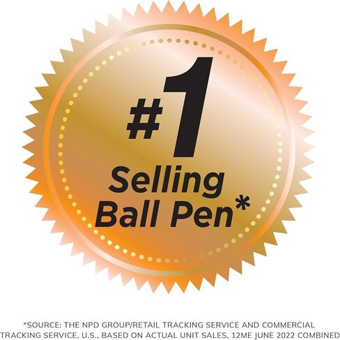 أقلام حبر جاف BIC Round Stic Xtra Life - نقطة متوسطة 1.0 مم، تدفق حبر ثابت وطويل الأمد للغاية، عبوة مكونة من 96 قلمًا أسود in Kuwait