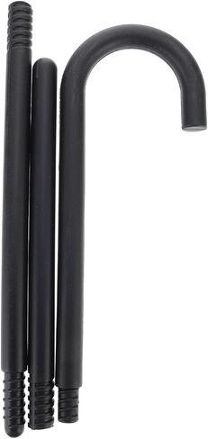 Healifty Black Costume Cane Prop, 1 Pack 3-Section Collapsible Magician Wand for Mardi Gras and Gala, Portable Lightweight Plastic Stick for School Play and Dance Performance, All Black in Saudi Arabia