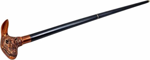 Luxury Rabbit Walking Stick, Vintage Copper Finish Handle, Detachable Cane with Black Wooden Shaft, 36 Inch, Decorative Collectible Gift for Men and Women in Saudi Arabia