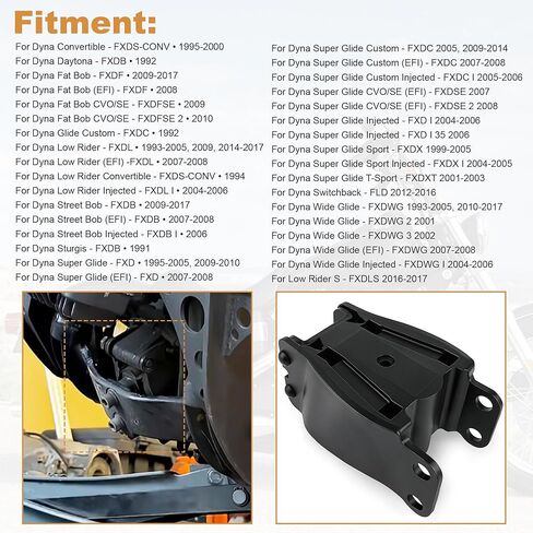 Front Isolator Engine Motor Mount Compatible with Harley Davidson 1991-2017 Dyna FXD/FXDWG, Repl OEM # 47583-90B, 47583-90, 47583-90A in Saudi Arabia