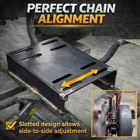 JMCHstore ATV Quad Engine Mount Plate for Predator 212 79cc Engine for Honda GX160 GX200 & Clone, 2 Inch Lift for CVT Clearance, Slotted Design for Chain Alignment, Includes Hardware Kit in Kuwait