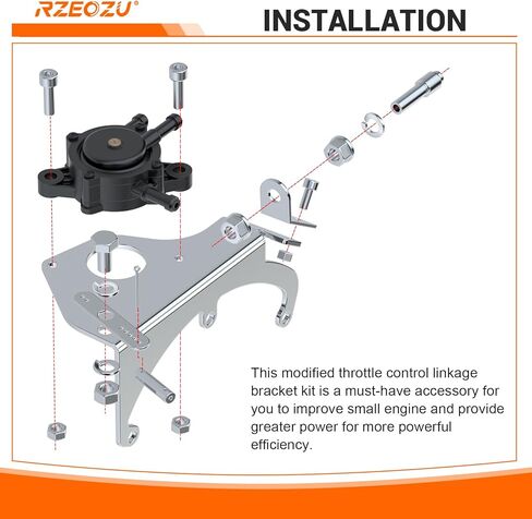 Throttle Control Linkage Bracket Kit, Engine Mounting Top Plate Replacement for Predator 212 224 196cc GX160 GX200 Engine Coleman CT200U CT200U-EX BT200X Baja MB200 Mini Bike Go Kart Parts in Saudi Arabia