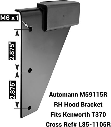 دعامة غطاء المحرك متوافقة مع شاحنات Kenworth T370، ومرجع OEM Cross Reference L85-1105 وL85-1105R (جانب الركاب من الجانب الأيمن) in Saudi Arabia