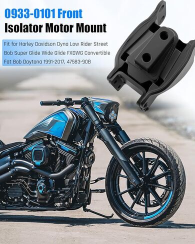 Front Isolator Motor Mount 0933-0101 Fit for Harley Davidson Dyna Low Rider Street Bob Super Glide Wide Glide FXDWG Convertible Fat Bob Daytona 1991-2017, 47583-90B in Kuwait