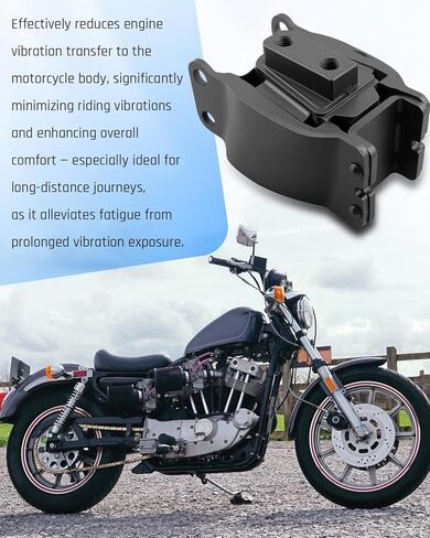 Front Isolator Motor Mount 0933-0101 Fit for Harley Davidson Dyna Low Rider Street Bob Super Glide Wide Glide FXDWG Convertible Fat Bob Daytona 1991-2017, 47583-90B in Kuwait