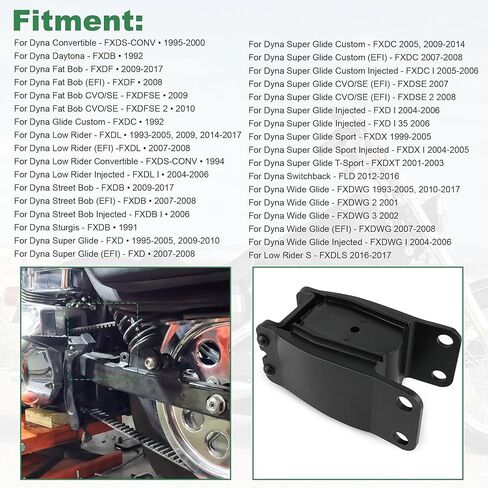 Rear Isolator Engine Motor Mount Compatible with Harley Davidson 1991-2017 Dyna FXD/FXDWG, Repl OEM # 47564-99 in Saudi Arabia