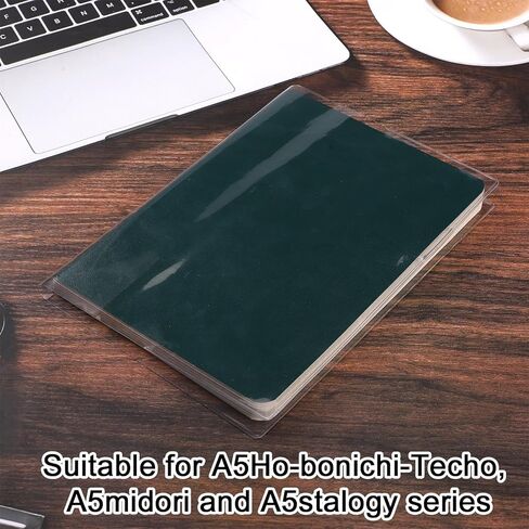 غلاف كتاب شفاف مقاس A5 لجهاز Ho-Bonichi-Techo Midori Stalogy، غلاف حماية من مادة PVC الهلامية لأجهزة الكمبيوتر المحمولة والمخططين والمجلات والمذكرات مقاوم للماء ومقاوم للخدش in Kuwait
